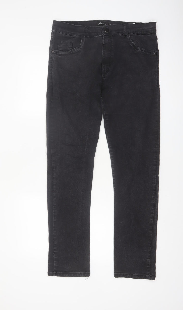 EXXO Men's Black Slim Skinny Jeans Size 44 Stretch Denim