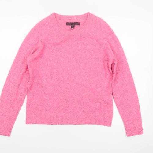 Vero Moda Womens Pink Crew Neck Knit Pullover Jumper XS
