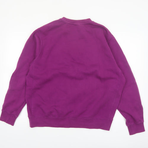 Nike Men's Purple Crew Neck Fleece Sweatshirt L Regular Fit