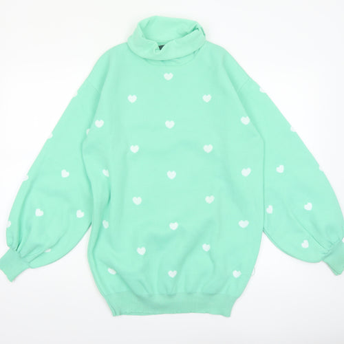 Heartbreak Women's Green Roll Neck Pullover Jumper Size 12