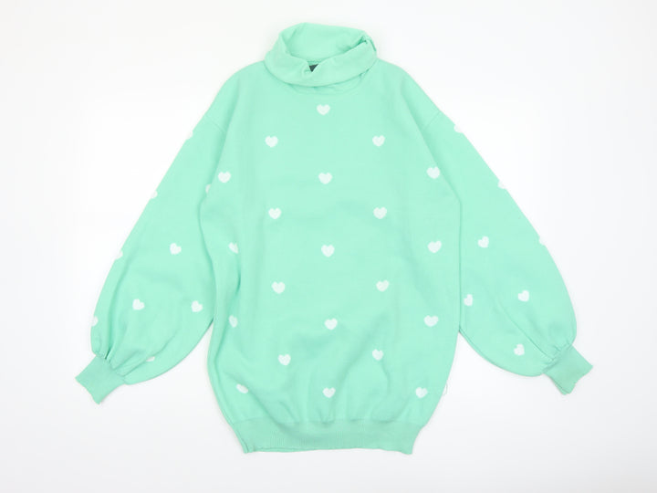 Heartbreak Women's Green Roll Neck Pullover Jumper Size 12