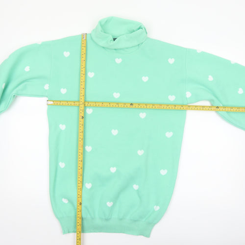 Heartbreak Women's Green Roll Neck Pullover Jumper Size 12