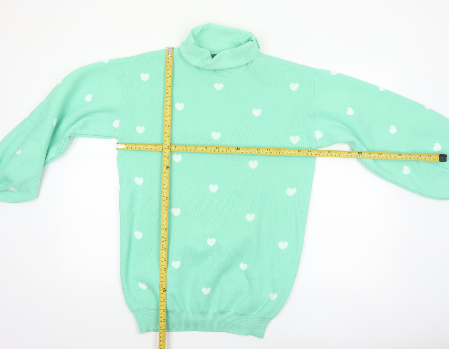 Heartbreak Women's Green Roll Neck Pullover Jumper Size 12