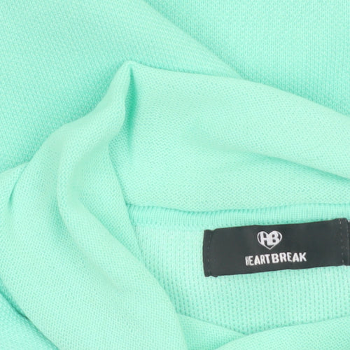 Heartbreak Women's Green Roll Neck Pullover Jumper Size 12