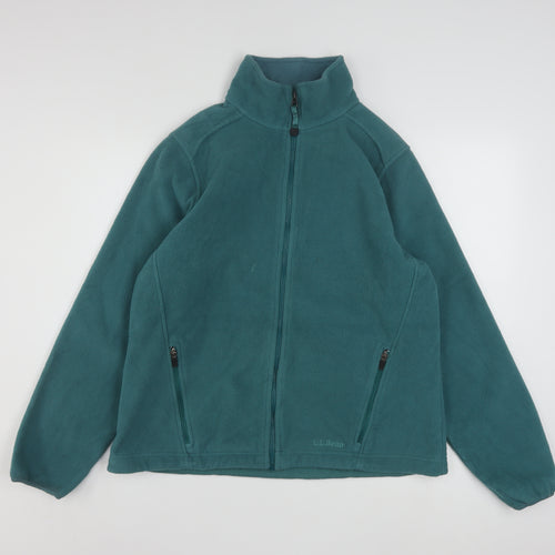 L.L. Bean Women's Green Fleece Full Zip Jacket Size M