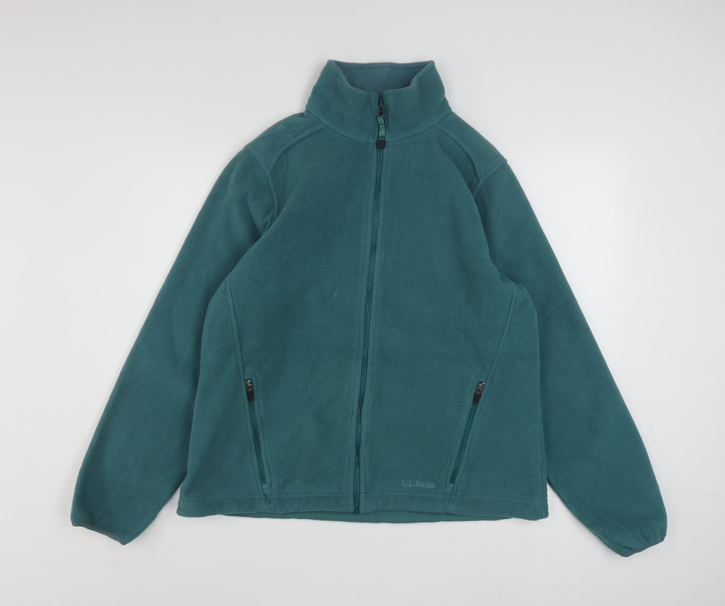 L.L. Bean Women's Green Fleece Full Zip Jacket Size M