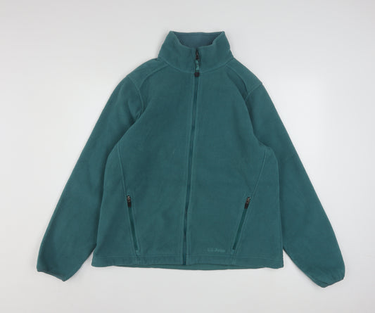 L.L. Bean Women's Green Fleece Full Zip Jacket Size M