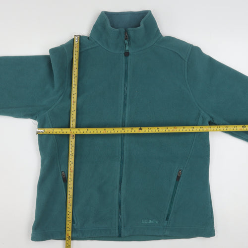 L.L. Bean Women's Green Fleece Full Zip Jacket Size M