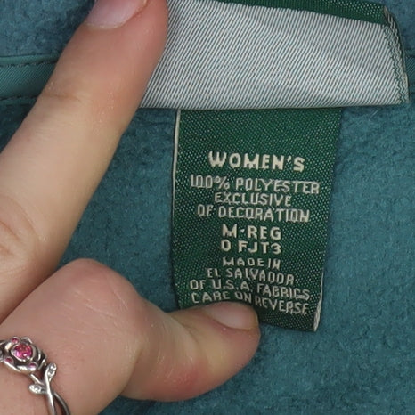 L.L. Bean Women's Green Fleece Full Zip Jacket Size M