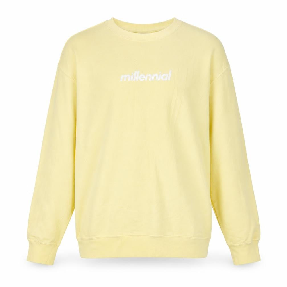 Comfort Colors Men's Yellow Millennial Sweatshirt Small Cotton Blend