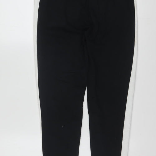Puma Womens Black Jogger Trousers Size 8 Slim Fit Stretch Cotton