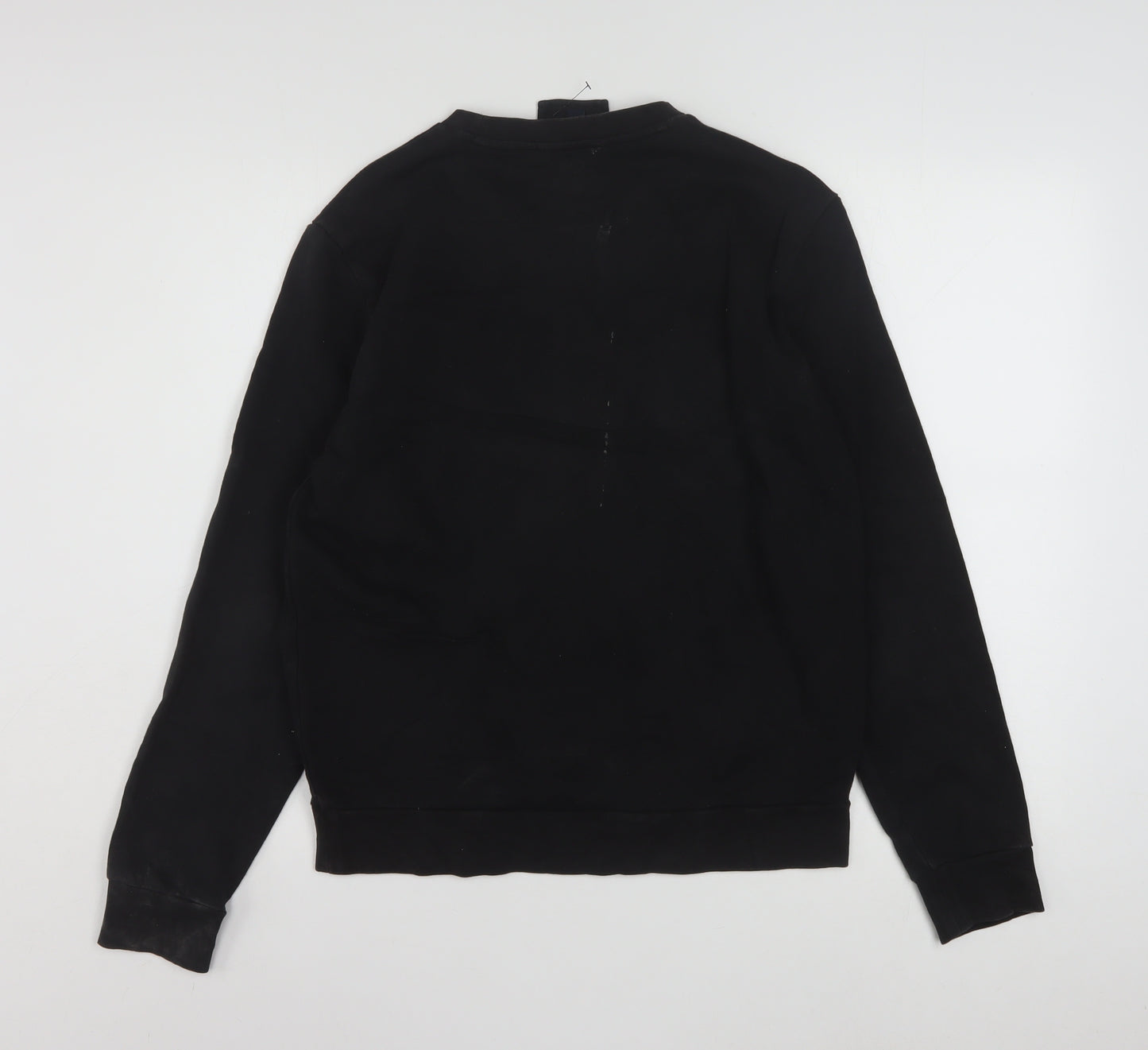 Armani Jeans Men's Black Small Crew Neck Logo Pullover Sweatshirt