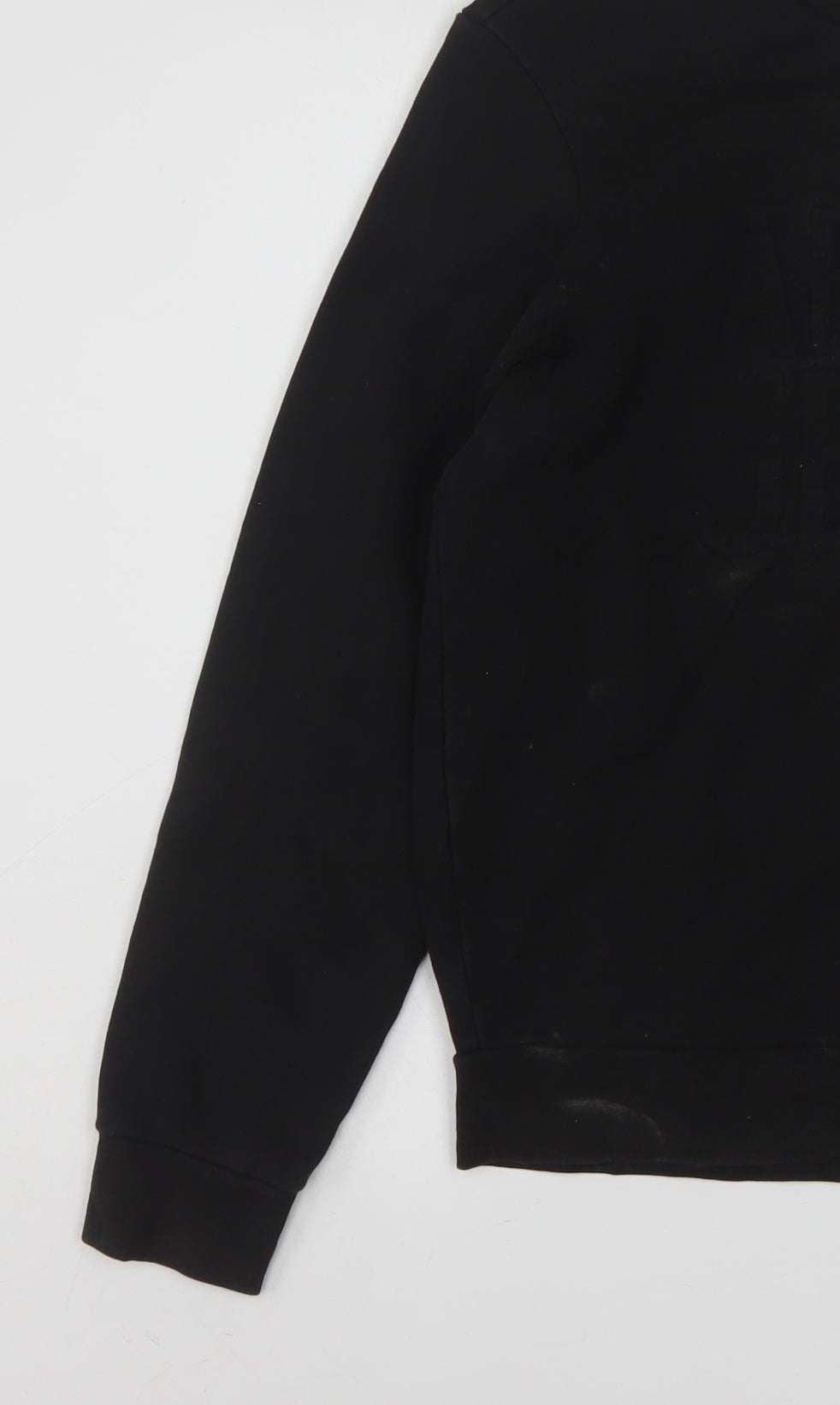 Armani Jeans Men's Black Small Crew Neck Logo Pullover Sweatshirt