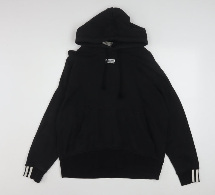 Adidas Women Black Size 14 Pullover Hoodie Cotton Blend Casual