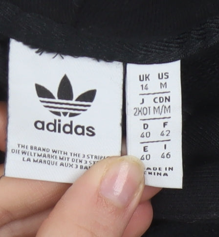 Adidas Women Black Size 14 Pullover Hoodie Cotton Blend Casual