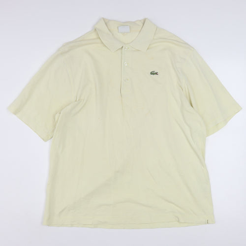 Lacoste Men’s Beige Short Sleeve Cotton Polo Shirt Size XL