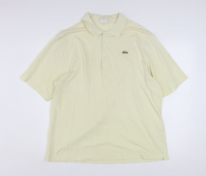 Lacoste Men’s Beige Short Sleeve Cotton Polo Shirt Size XL