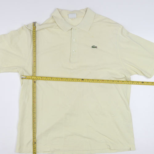 Lacoste Men’s Beige Short Sleeve Cotton Polo Shirt Size XL