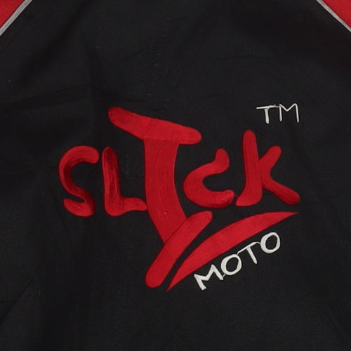 Slick Moto Men's Black Red Waterproof Motorcycle Jacket Size L