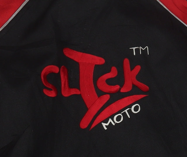 Slick Moto Men's Black Red Waterproof Motorcycle Jacket Size L