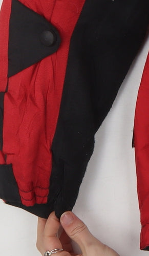 Slick Moto Men's Black Red Waterproof Motorcycle Jacket Size L