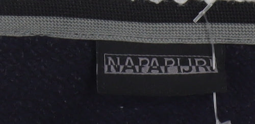 Napapijri Womens Black Full Zip Hoodie XL Lined Casual Sweatshirt