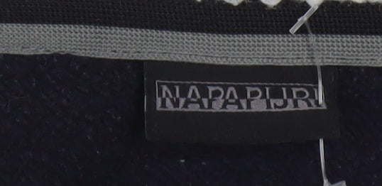 Napapijri Womens Black Full Zip Hoodie XL Lined Casual Sweatshirt