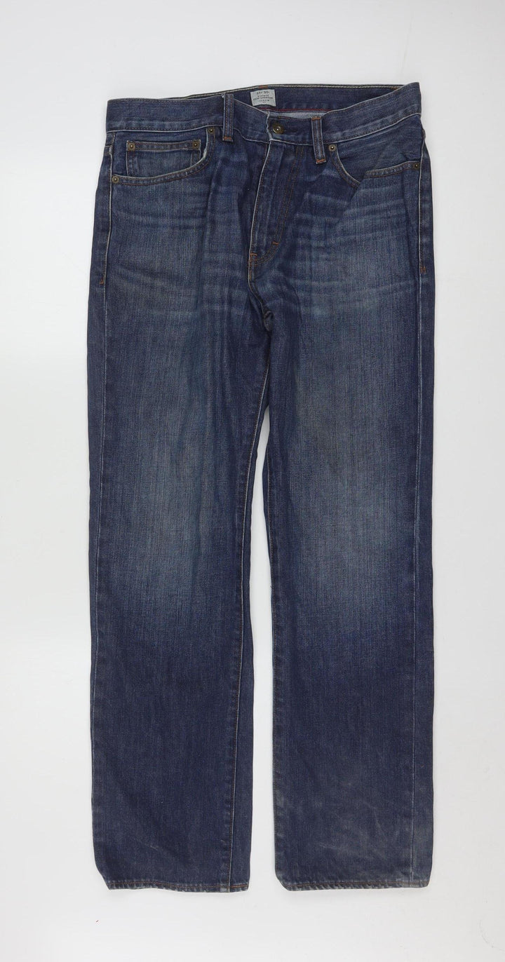 J.Crew Men's Blue Slim Straight Denim Jeans 31W 30L Cotton