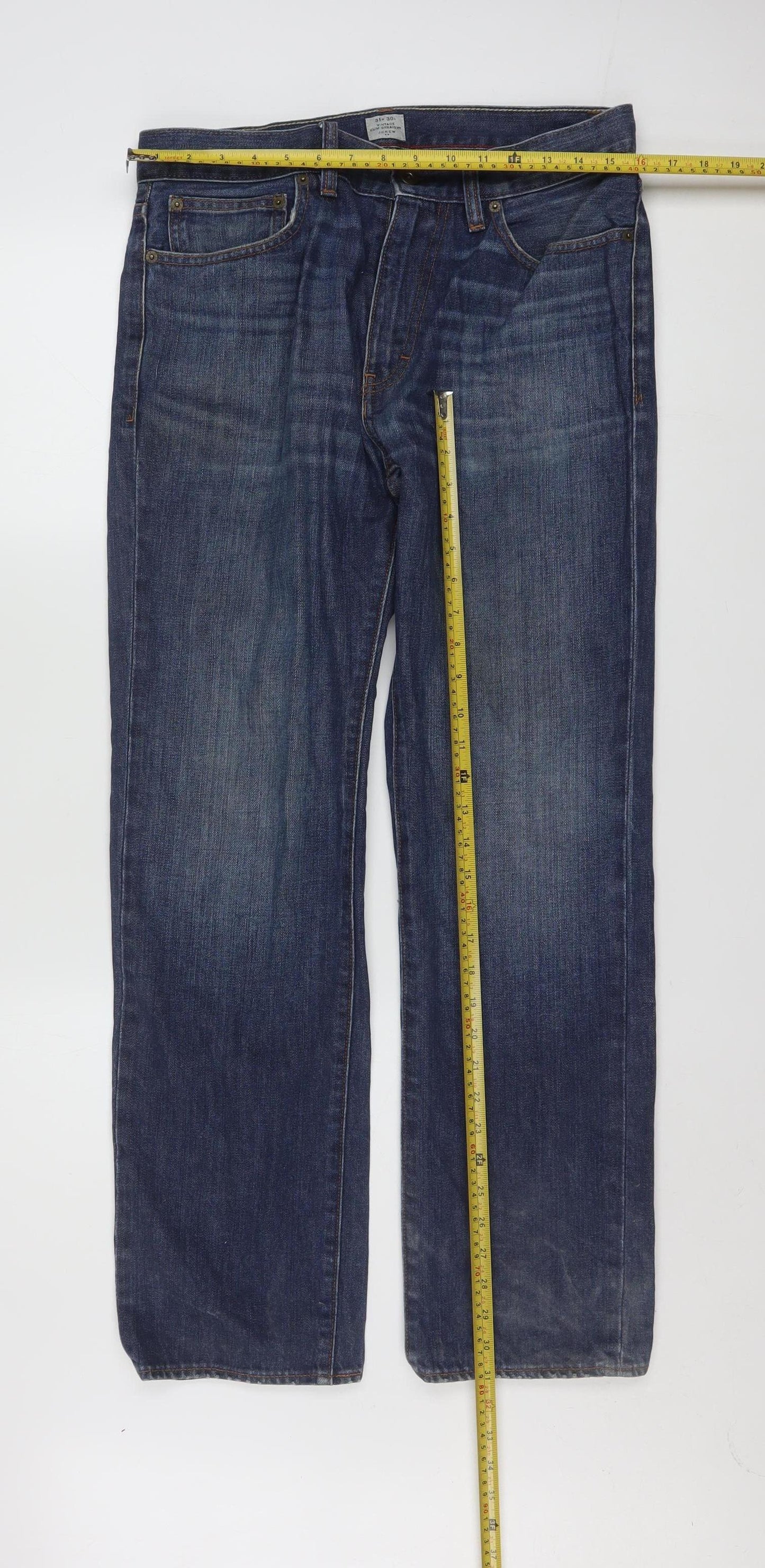J.Crew Men's Blue Slim Straight Denim Jeans 31W 30L Cotton