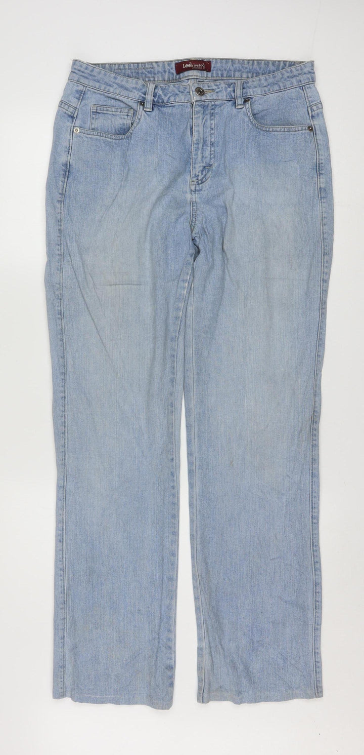Lee Riveted Women's Blue Straight Leg Jeans Size 12 Regular Fit