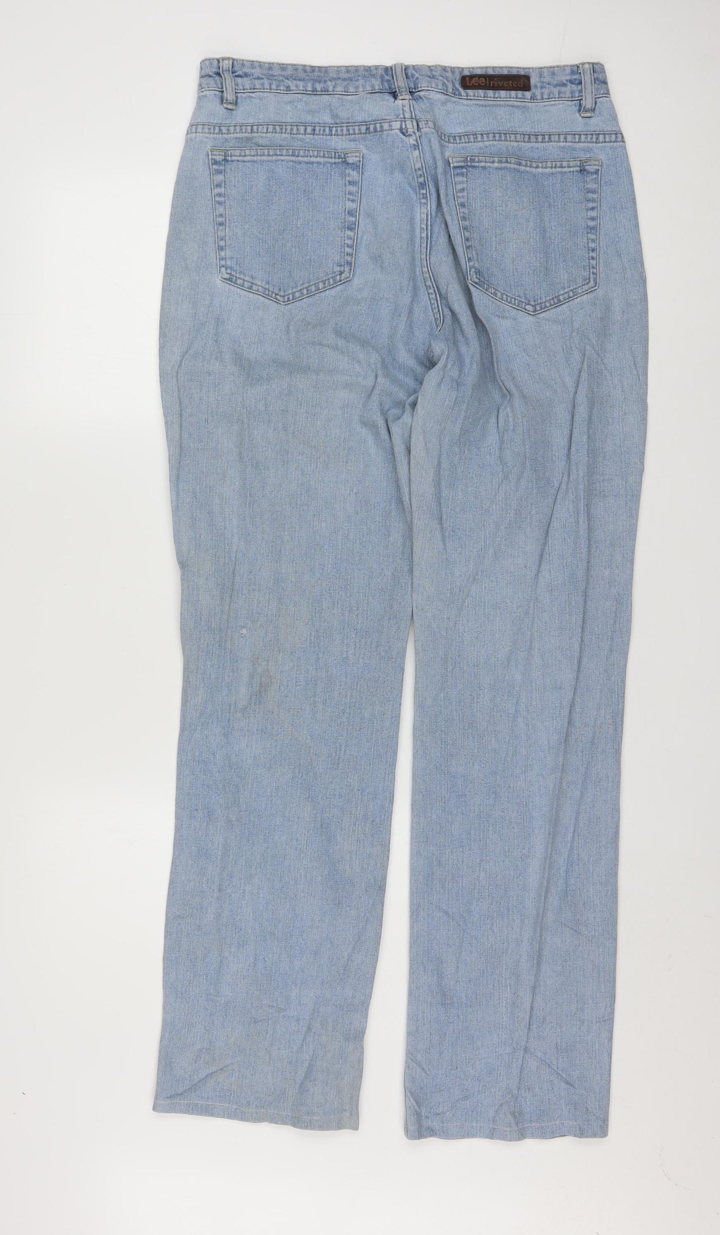 Lee Riveted Women's Blue Straight Leg Jeans Size 12 Regular Fit