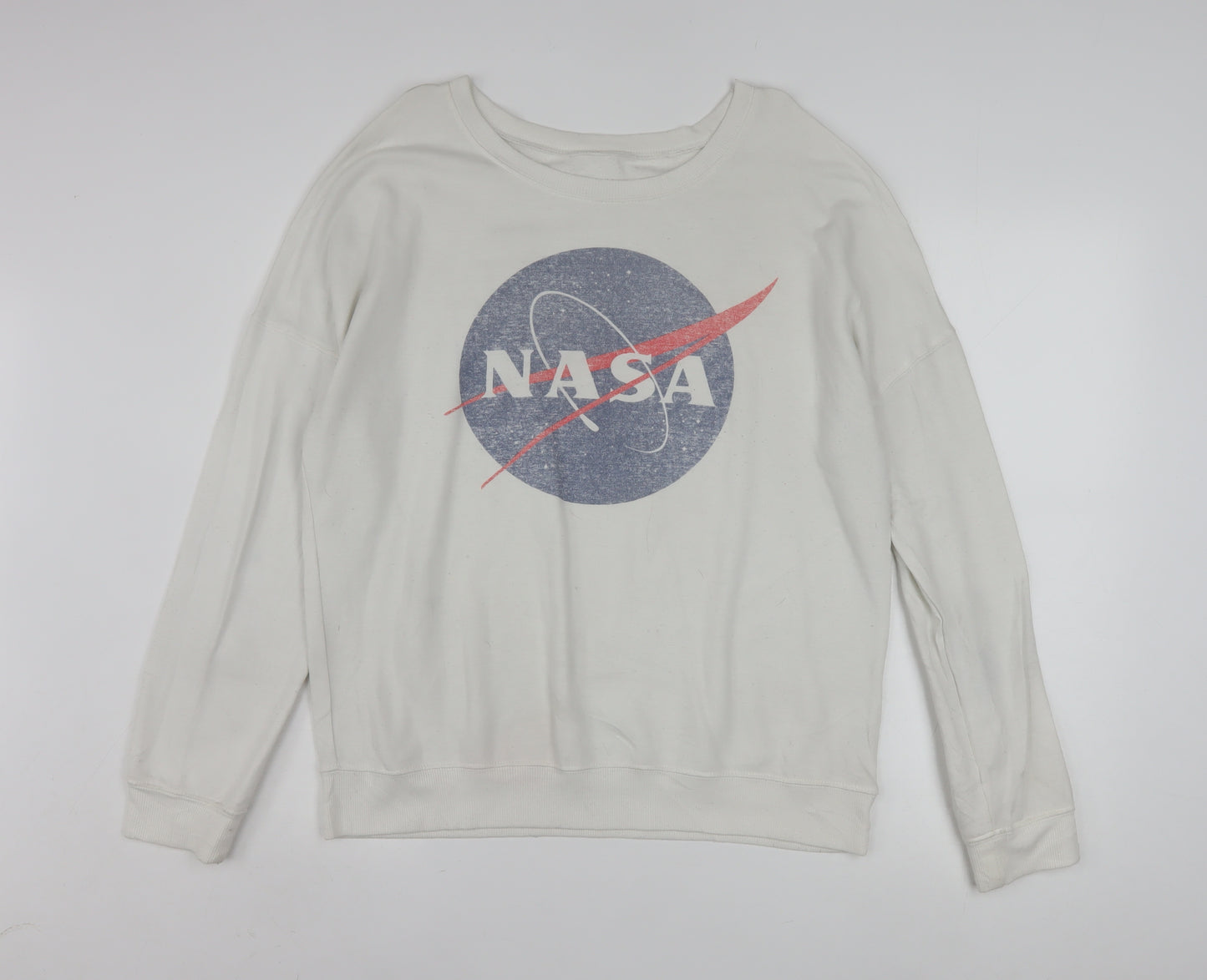 Zoe + Liv Women's White NASA Graphic Pullover Sweatshirt XL