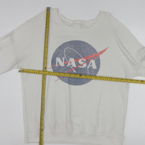 Zoe + Liv Women's White NASA Graphic Pullover Sweatshirt XL