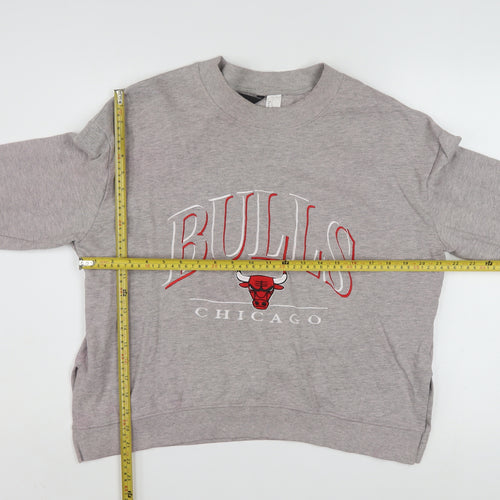 H&M Divided Womens Grey Chicago Bulls Sweatshirt Size 12 Cotton Blend