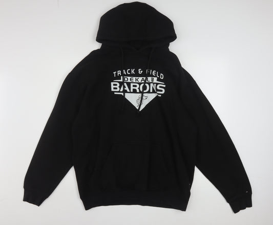Pennant Men's Black XL Pullover Hoodie Track & Field Sports Fleece
