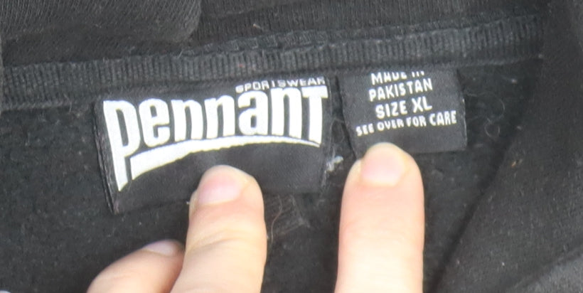 Pennant Men's Black XL Pullover Hoodie Track & Field Sports Fleece