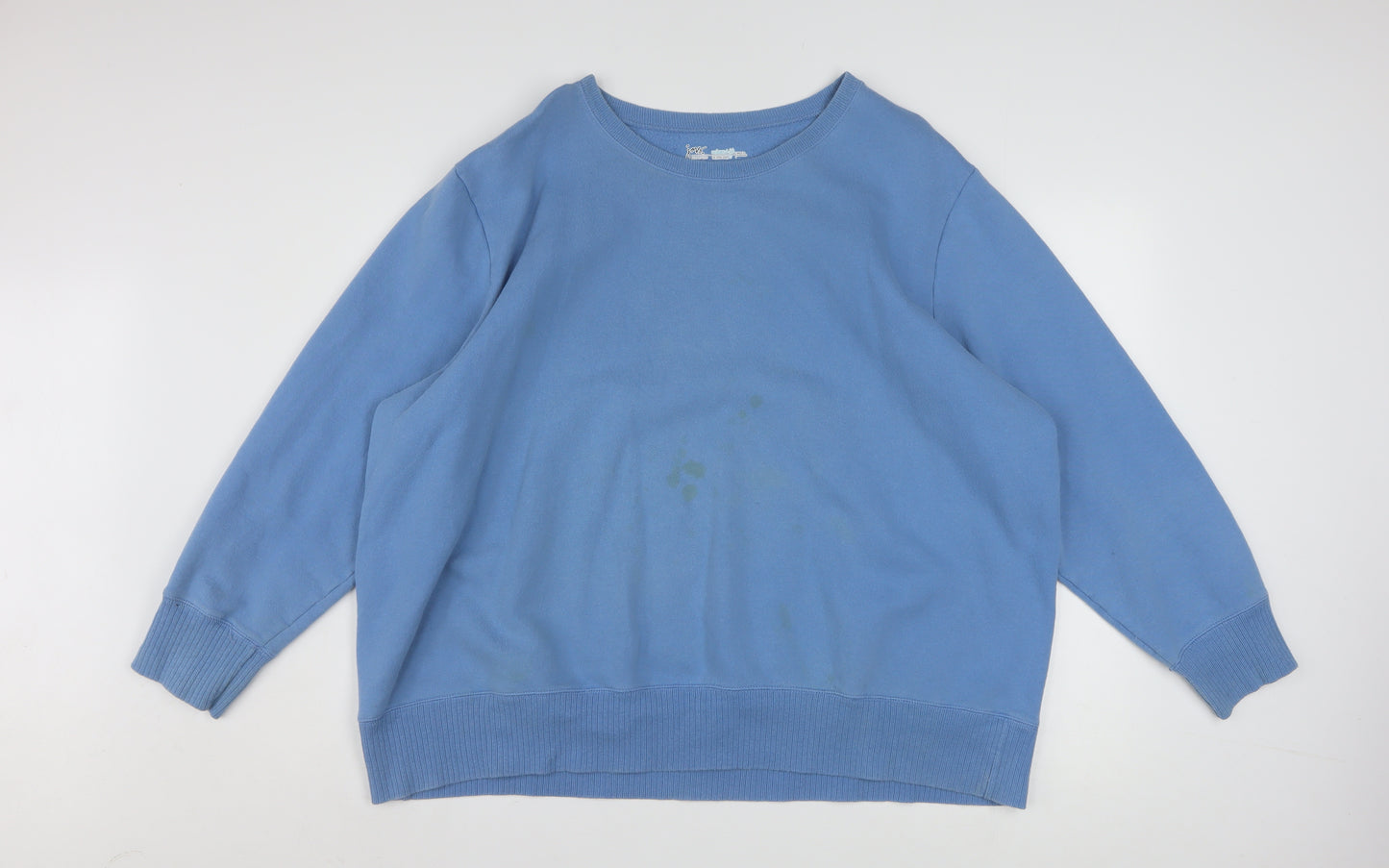 Just My Size Women Blue 3X Relaxed Fit Pullover Sweatshirt