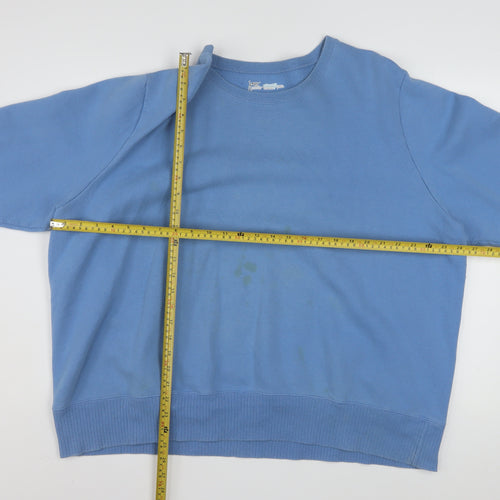 Just My Size Women Blue 3X Relaxed Fit Pullover Sweatshirt