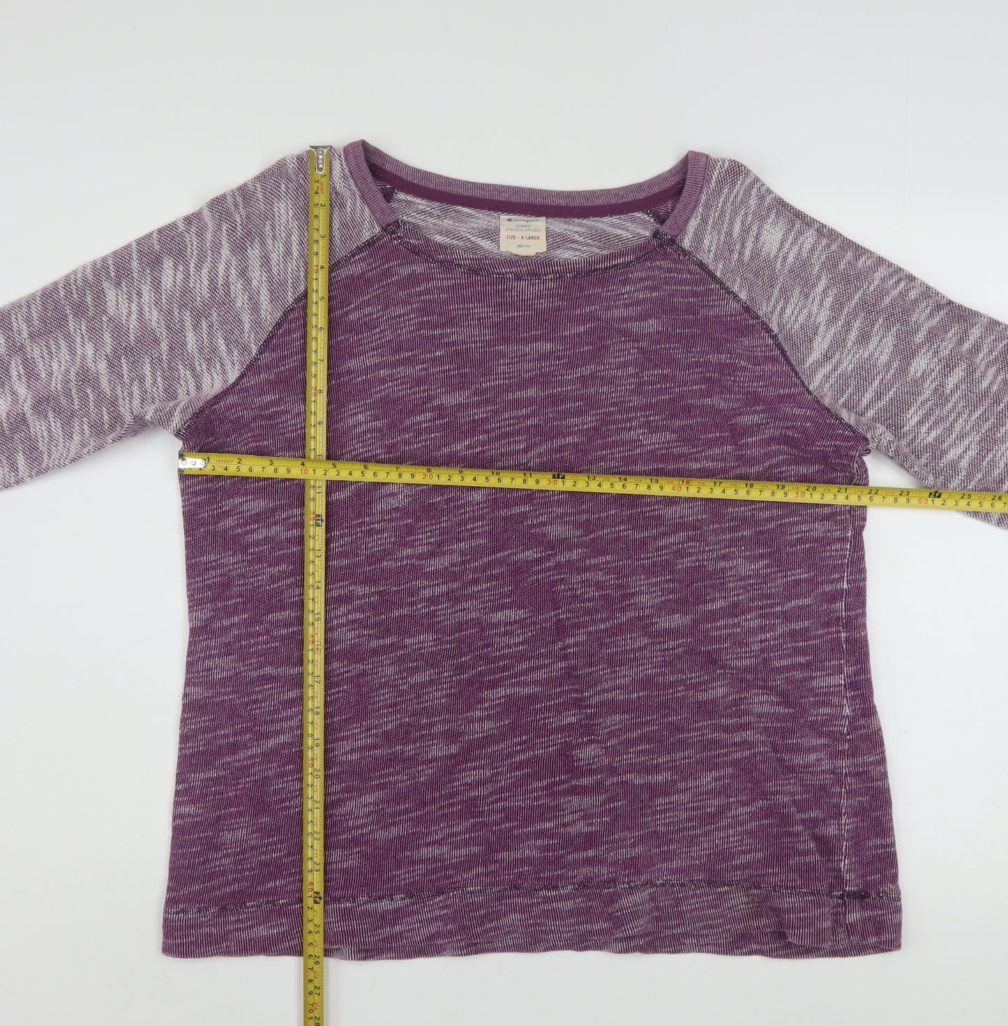 Champion Women's Purple Marl Long Sleeve Pullover Sweatshirt XL