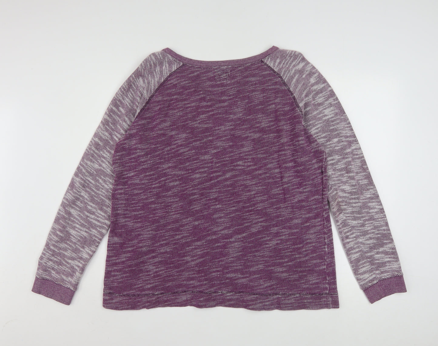 Champion Women's Purple Marl Long Sleeve Pullover Sweatshirt XL