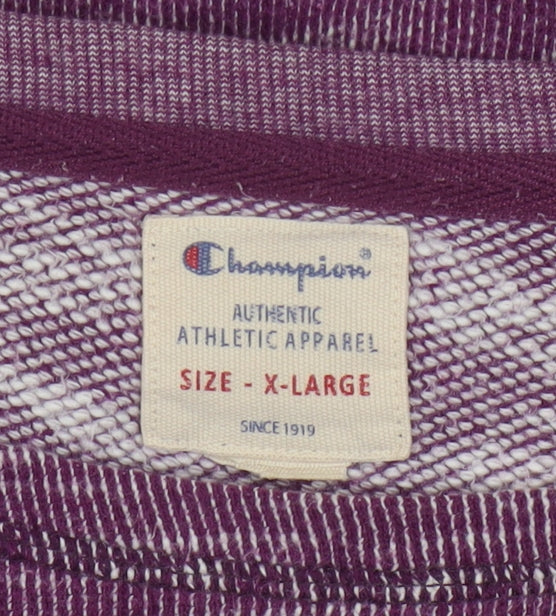 Champion Women's Purple Marl Long Sleeve Pullover Sweatshirt XL