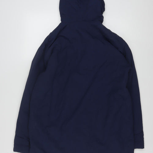 Umbro Boys Blue Hooded Parka Coat 12-13 Years Full Zip Water Resistant