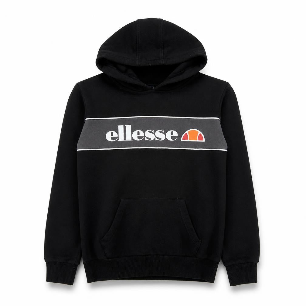 Ellesse Boys Black Pullover Hoodie 13-14 Years Logo Fleece Sweatshirt