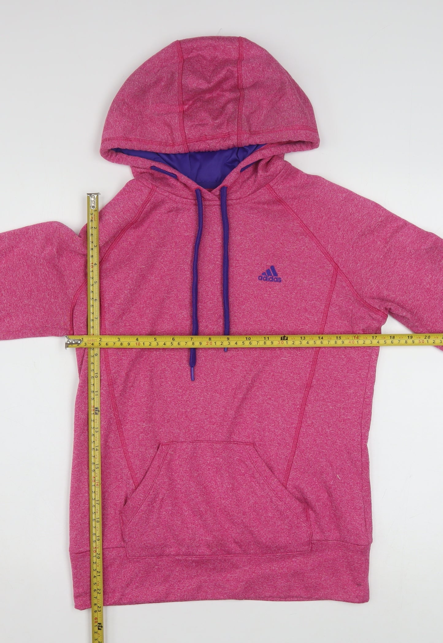 Adidas Womens Pink Pullover Hoodie Small Lightweight Athletic