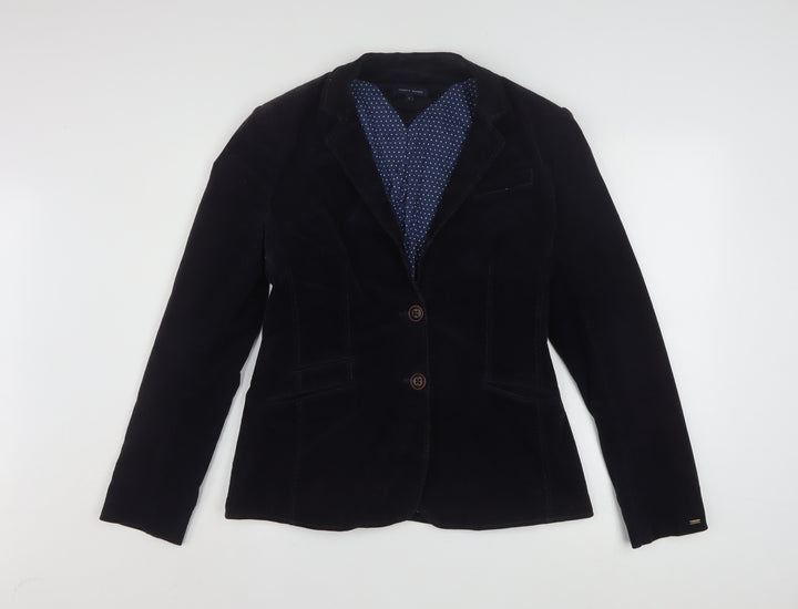 Tommy Hilfiger Women's Black Corduroy Blazer Size 8 Classic Fit