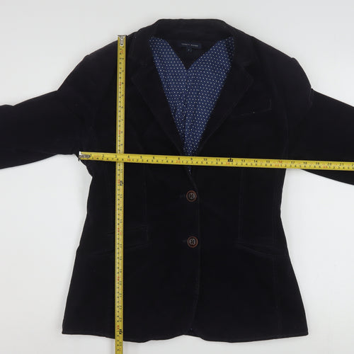 Tommy Hilfiger Women's Black Corduroy Blazer Size 8 Classic Fit
