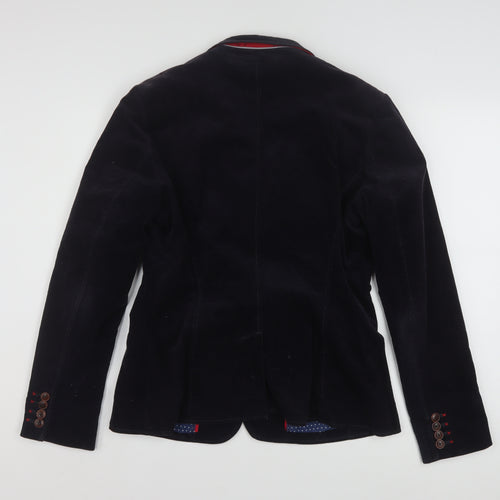Tommy Hilfiger Women's Black Corduroy Blazer Size 8 Classic Fit