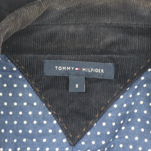 Tommy Hilfiger Women's Black Corduroy Blazer Size 8 Classic Fit