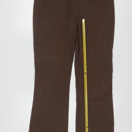 Dickies Womens Brown Cotton Blend Straight Cargo Trousers Size S
