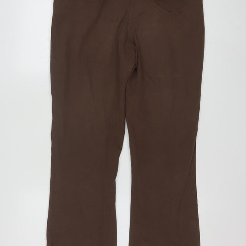 Dickies Womens Brown Cotton Blend Straight Cargo Trousers Size S